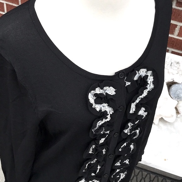 NWT Cable & Gauge Black Cardigan Sweater - Picture 3 of 11